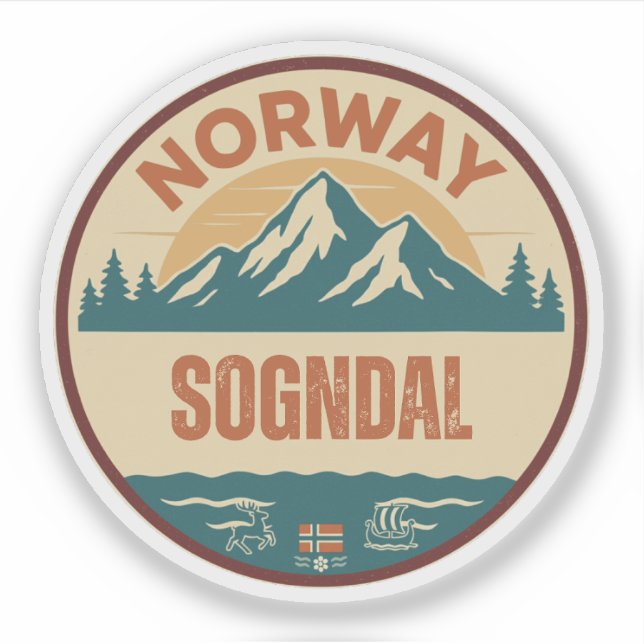 Adesivo Sogndal, Norge Noruega (Frente)