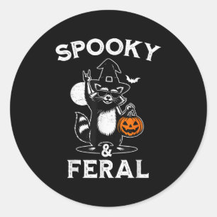 Adesivo Soky E Feral Halloween Raccoon Engraçado