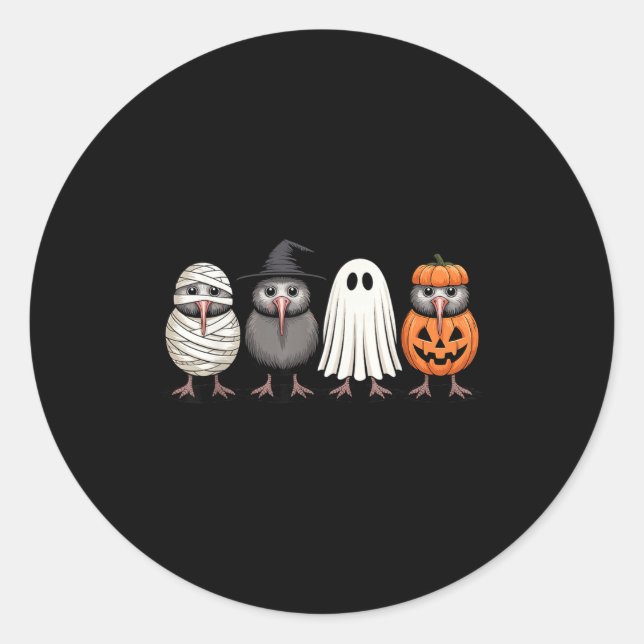 Adesivo Soky Ghost Kiwi Bird Pumpkin Halloween Skeleton  (Frente)