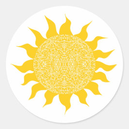 Adesivo Sol Amarelo Brilhante