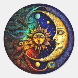 Adesivo Sol Celestial e Lua