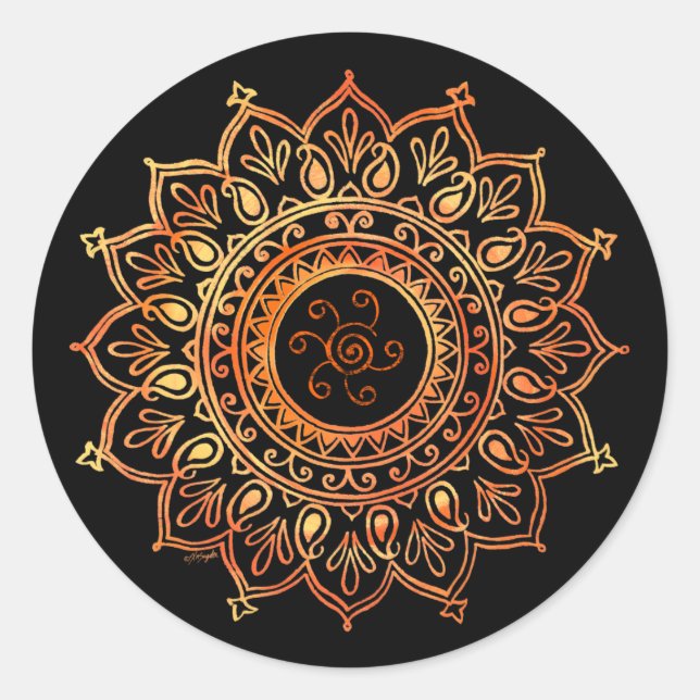 Adesivo Sol Decorativo Indiano (Frente)
