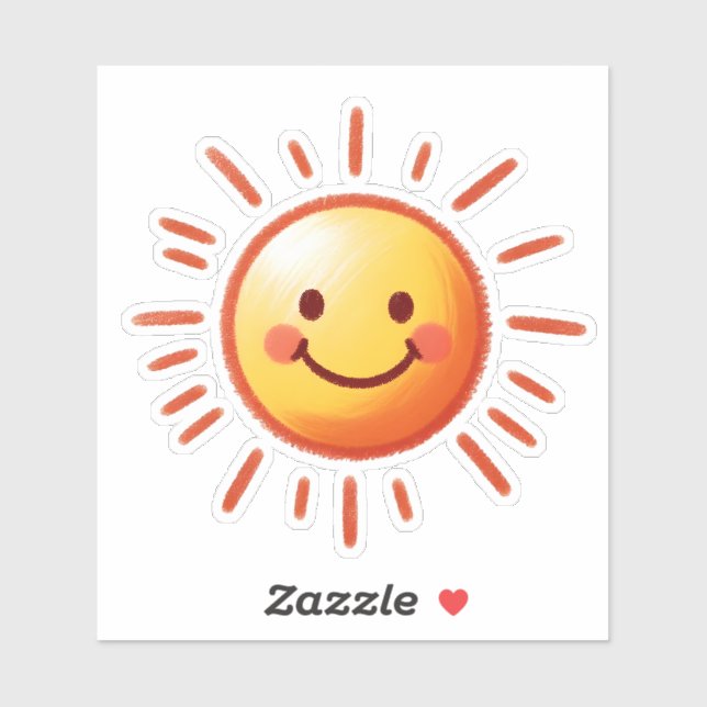 Adesivo Sol desenhado (Folha)