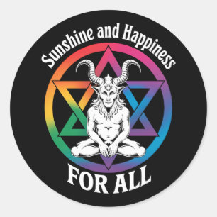 Adesivo Sol E Felicidade Para Todo Orgulho LGBTQ Satã