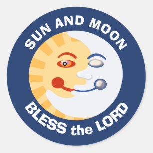 Adesivo Sol e Lua abençoam o Senhor