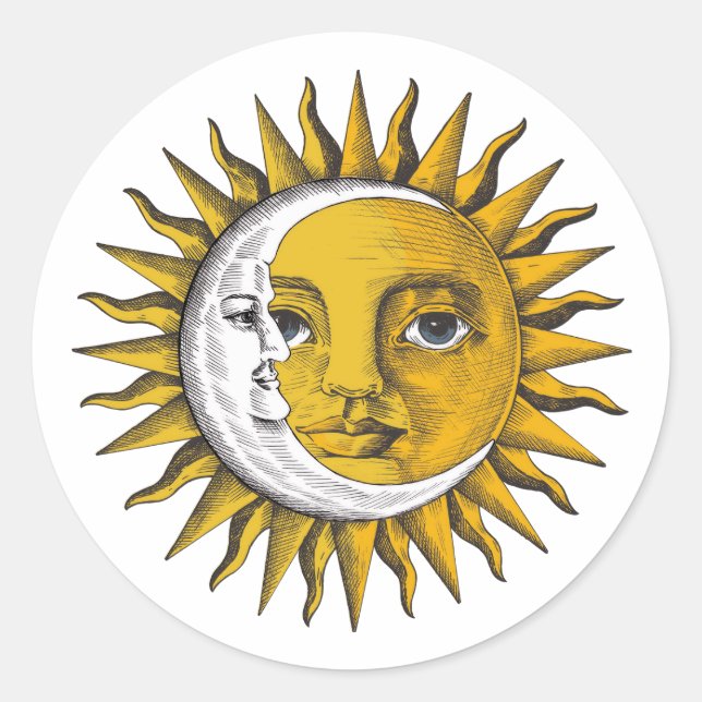 Adesivo Sol e Lua Celestial (Frente)