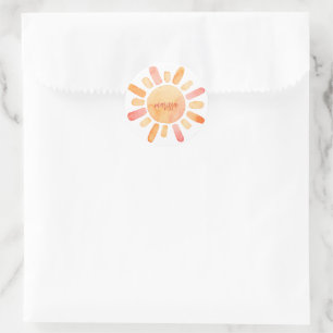 Adesivo Sol e Raios de Boho Personalizados