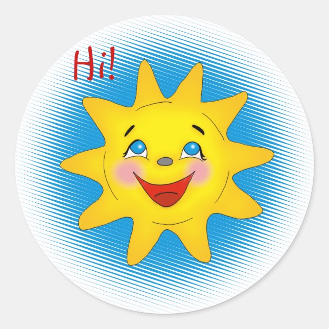 Adesivo Sol feliz - Sticker (Frente)