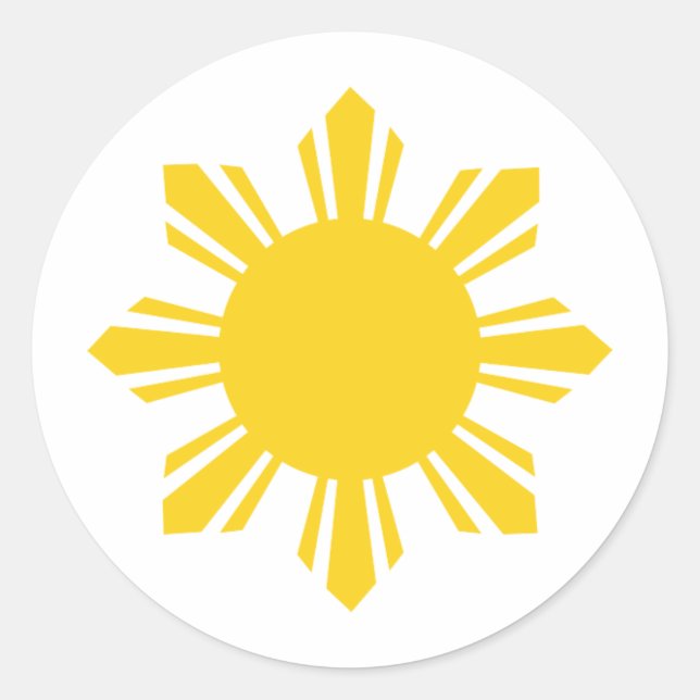 Adesivo Sol filipino, Pinoy Sun, Filipino Sun (Frente)