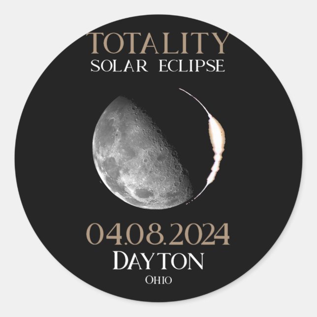 Adesivo Solar Eclipse 2024 04 Dayton Ohio (Frente)