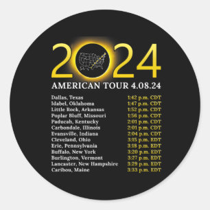 Adesivo Solar Eclipse 2024 American Tour 2024 Totality Tot