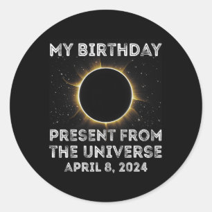 Adesivo Solar Eclipse 2024 Aniversário Presente 4.8.24 Tot