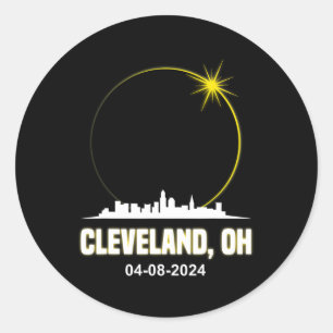 Adesivo Solar Eclipse 2024 Cleveland Skyline Ohio Solar Ec