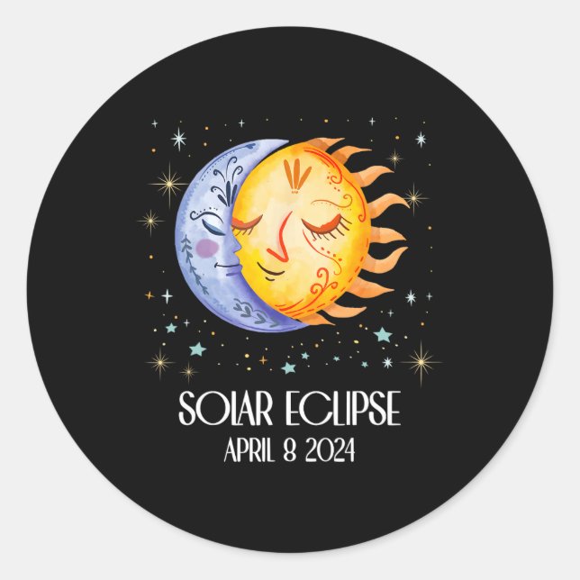 Adesivo Solar Eclipse 2024 Cute Solar Eclipse Kids Boys Gi (Frente)