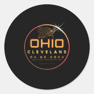 Adesivo Solar Eclipse 2024 Ohio Cleveland Total Eclipse to