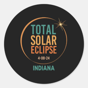 Adesivo Solar Eclipse Indiana abril 8 2024 Totalidade tota