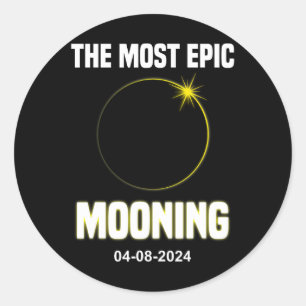 Adesivo Solar Eclipse Mooning Funny 04.08.2024 Eclipse
