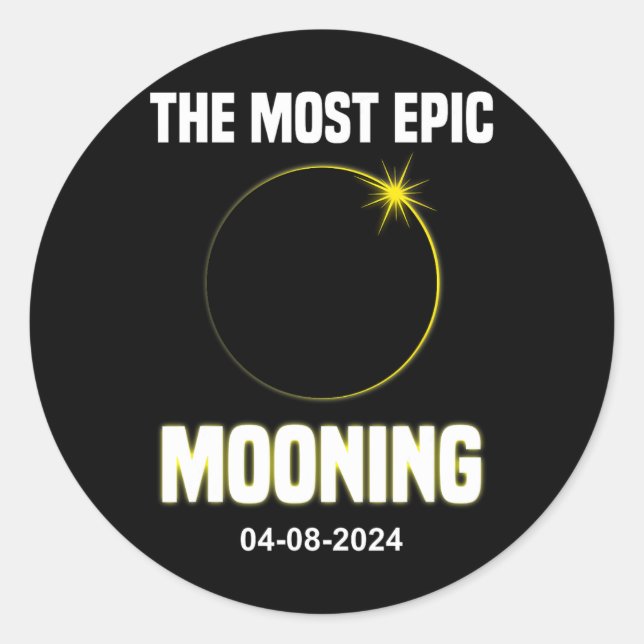 Adesivo Solar Eclipse Mooning Funny 04.08.2024 Eclipse (Frente)