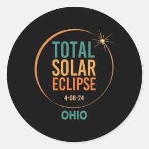 Adesivo Solar Eclipse Ohio abril de 2024 Totalidade total