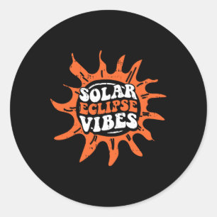 Adesivo Solar Eclipse Vibes Retro Abril 8 2024 Totalidade