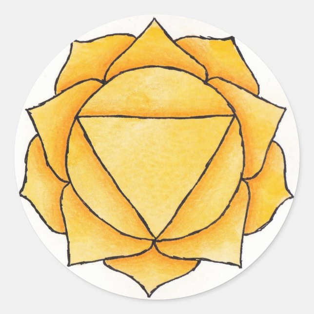 Adesivo Solar Plexus Chakra (Frente)