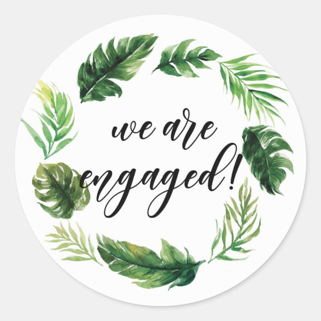 Adesivo Solas Tropicais De Aquarelas Que Estamos Envolvend (Frente)