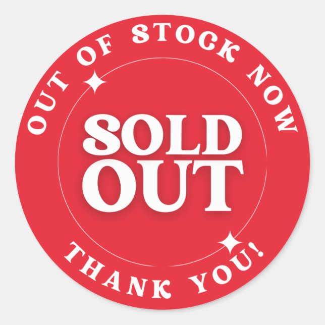 Adesivo Sold Out (Out of Stocks) Sticker (Frente)