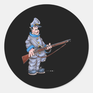 Adesivo Soldado da Guerra Civil Divertida