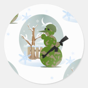 Adesivo soldado de neve natal