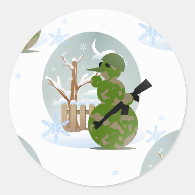 Adesivo soldado de neve natal (Frente)