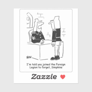 Adesivo Soldado no Cartoon da Legião Estrangeira Francesa