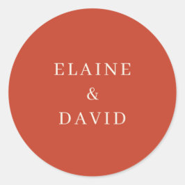 Adesivo Solid Rustic Orange Modern Weding