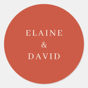 Adesivo Solid Rustic Orange Modern Weding