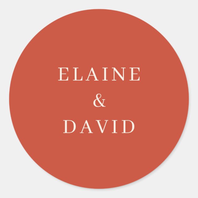 Adesivo Solid Rustic Orange Modern Weding (Frente)