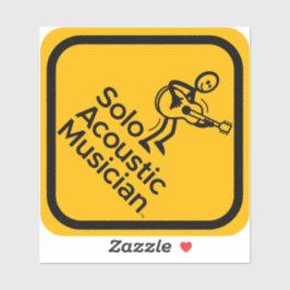 Adesivo Solo Acústico Musical Sticker 4"x4" Amarelo