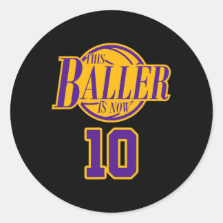 Adesivo Solo De Basquete De Aniversário De 10 Anos, E