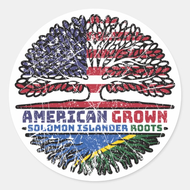 Adesivo Solomon Islands Solomon Islander American Tree (Frente)