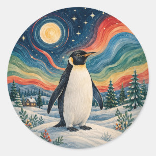 Adesivo Solstício de Inverno do Pinguim Celestial