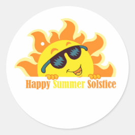 Adesivo solstício feliz do verão de 2024