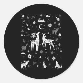 Adesivo Solstício-Inverno Creatures Doodle