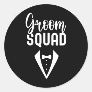 Adesivo Solteiro 3 de Casamento do Groom Squad Sayings