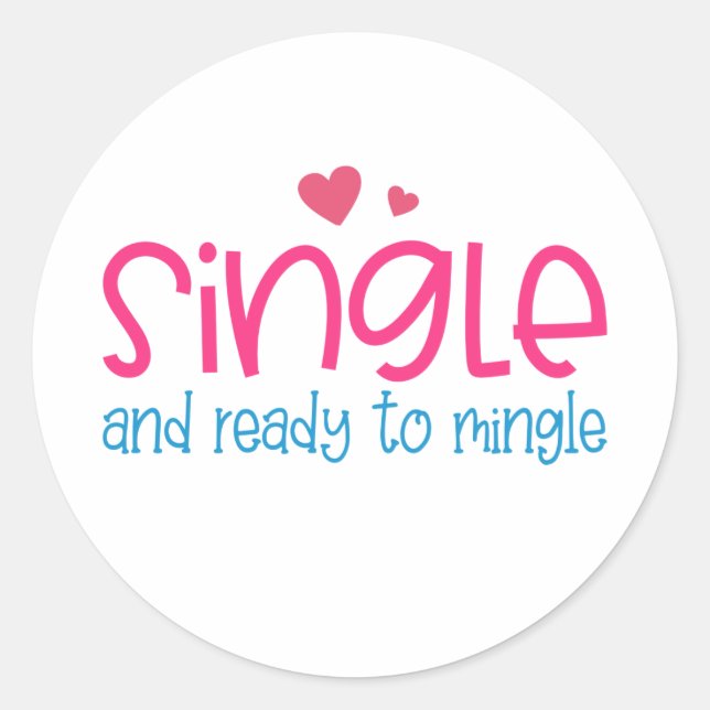 Adesivo Solteiro e Namorados pronto para unir | Vinheta (Frente)