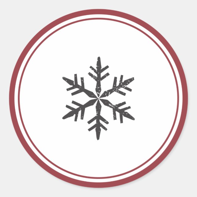 Adesivo Solteiro Elegante Snowflake Sticker (Frente)