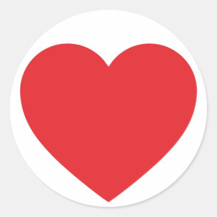 Adesivo Solteiro Red Heart Stickers