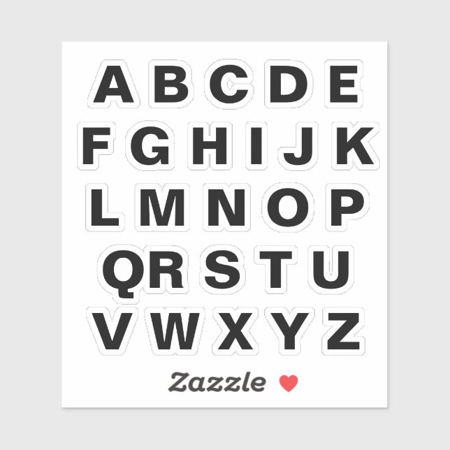 Adesivo Solteiro Stick Alphabet (Folha)