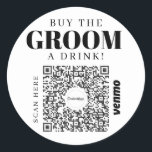 Adesivo Solteiro Vênmo Código QR Comprar O Grupo A Beber<br><div class="desc">Certifique-se de que o noivo não tem que pagar por uma bebida de solteiro com o adesivo de código QR Venmo do Partido do excelente Solteiro! Dê um para toda a tripulação! Basta adicionar sua própria imagem de código de QR Venmo, PayPal ou Cash App. Todos na festa podem facilmente...</div>
