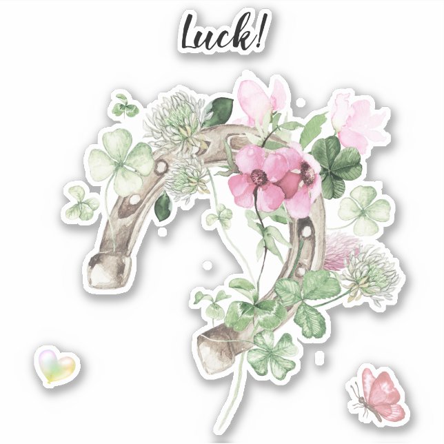 Adesivo Solução de ferradura e flores (Frente)