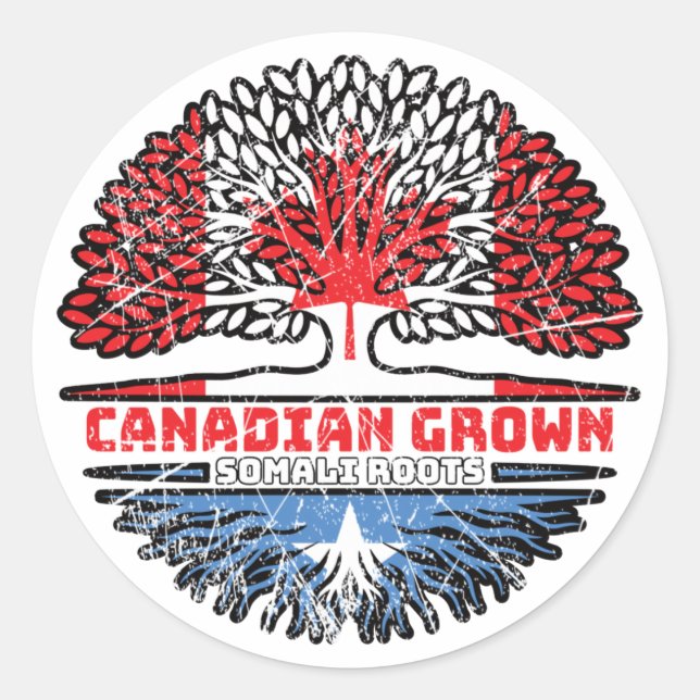 Adesivo Somália Somali Canada Tree Roots Flag (Frente)