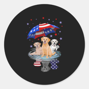 Adesivo Sombra de Bandeira Americana do Retriever
