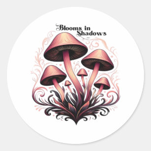 Adesivo Sombras de Sangue - Whimsigoth Mushroom Art Pastel